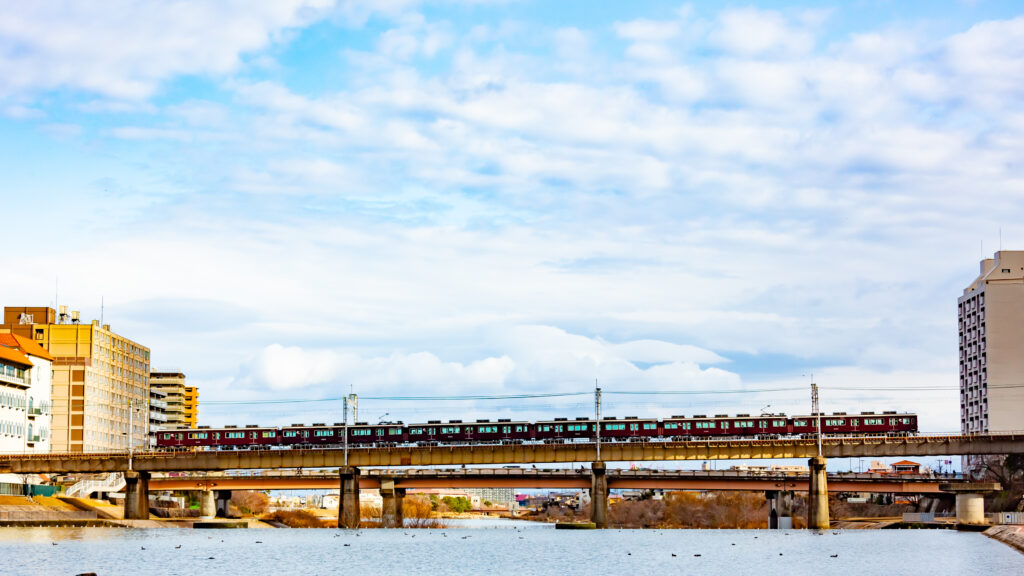 阪急電車　宝塚　武庫川